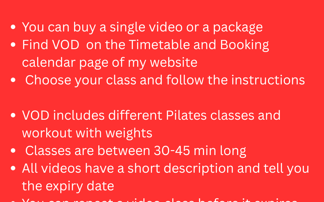 Video on Demand (VOD) Classes