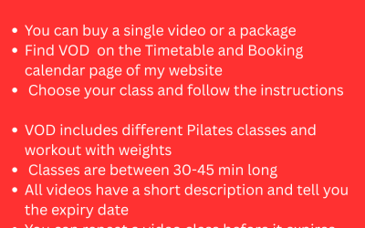 Video on Demand (VOD) Classes